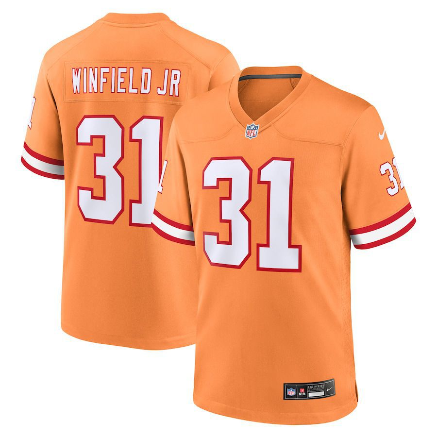 Men Tampa Bay Buccaneers 31 Antoine Winfield Jr. Nike Orange Throwback Game NFL Jersey